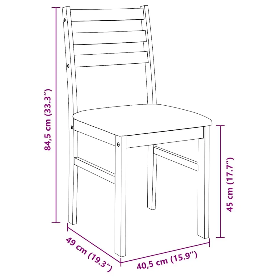 Chaises à manger coussins 2 pcs marron bois massif caoutchouc - 11