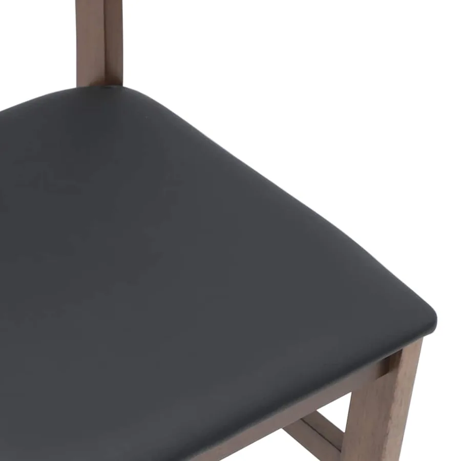 Chaises à manger coussins 2 pcs marron bois massif caoutchouc - 8