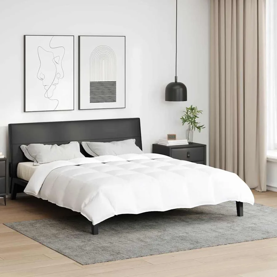 Duvet d'été simple Blanc 200 x 220 cm Plume