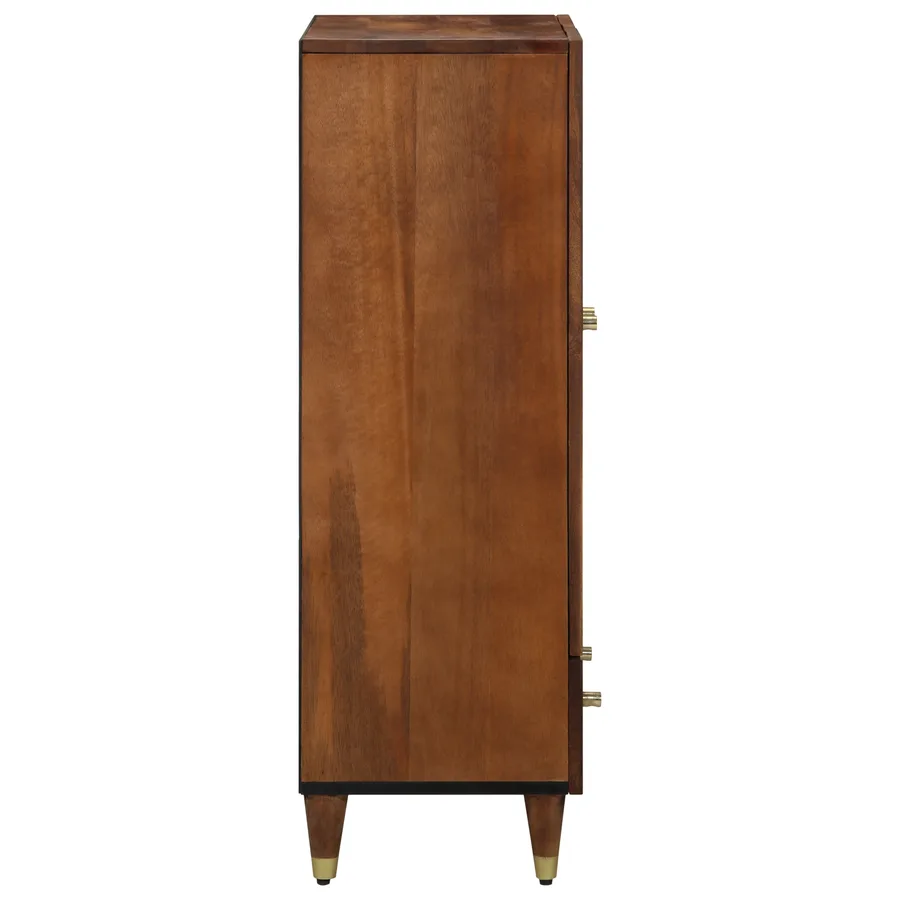 Haut Armoire Marron 60 x 33 x 100 cm Bois de mangue massif - 4