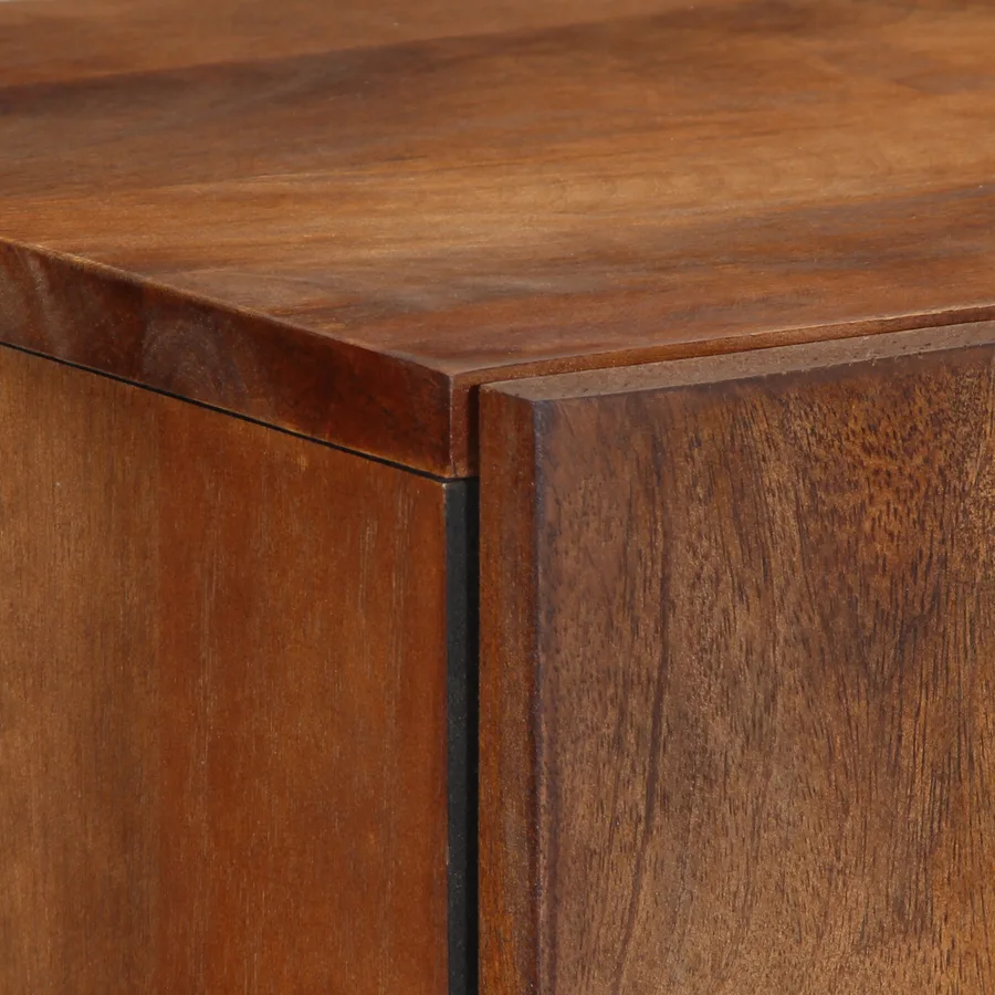 Haut Armoire Marron 60 x 33 x 100 cm Bois de mangue massif - 6