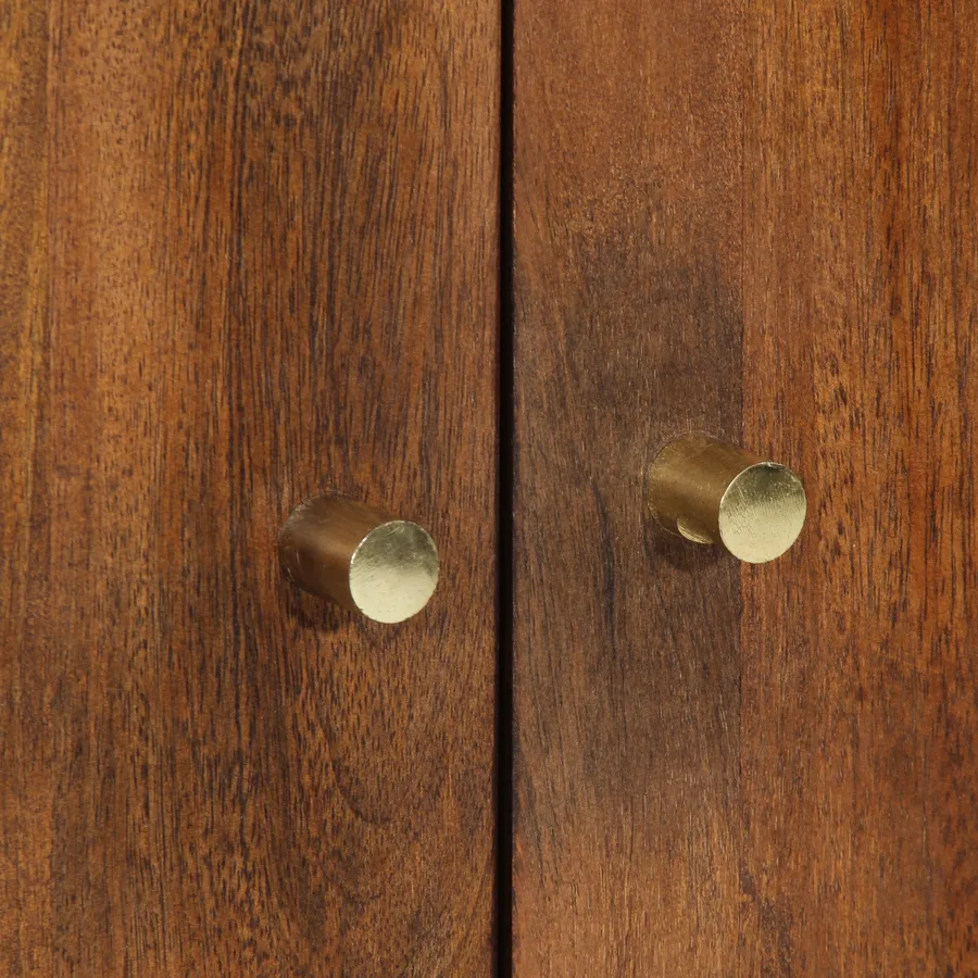 Haut Armoire Marron 60 x 33 x 100 cm Bois de mangue massif - 7