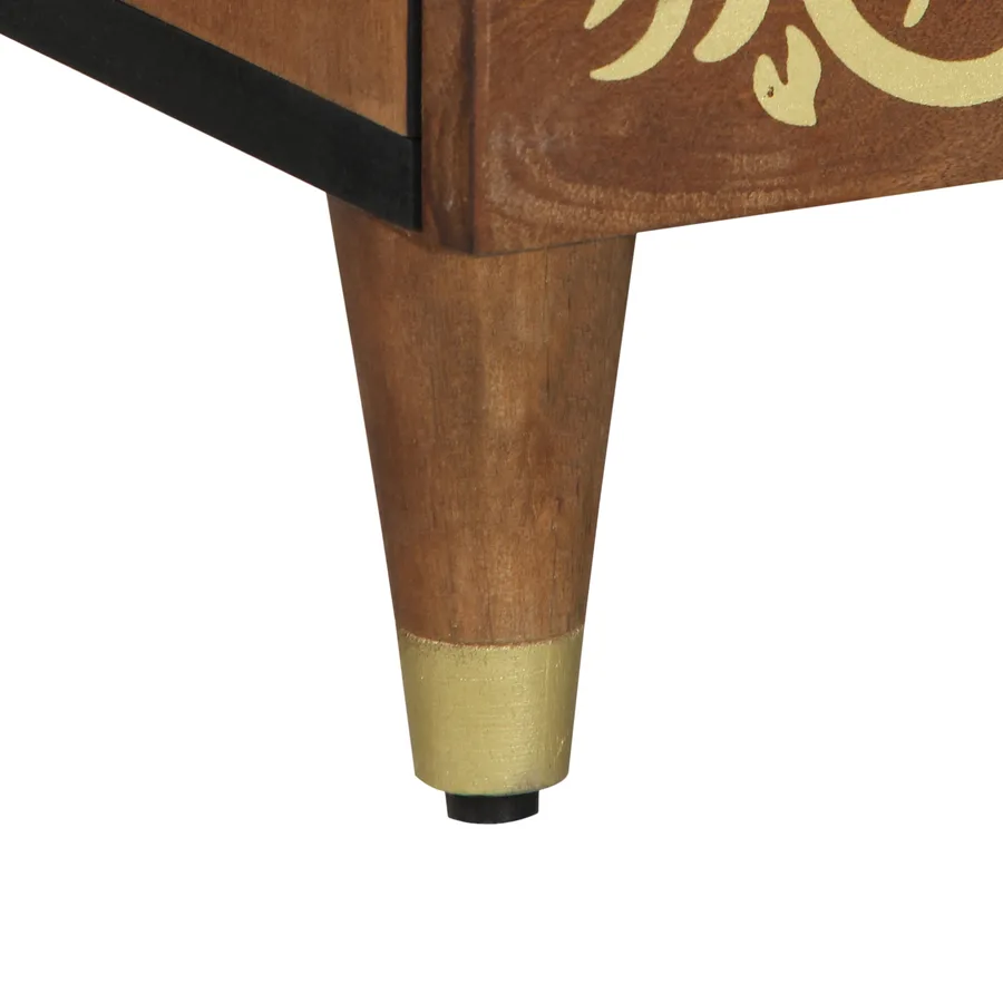 Haut Armoire Marron 60 x 33 x 100 cm Bois de mangue massif - 9