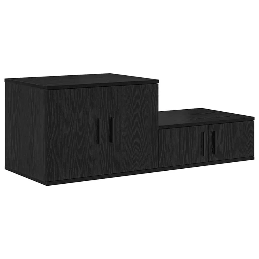 Armoire de rangement 2 pcs Chêne noir 103 x 41 x 40 cm - 5