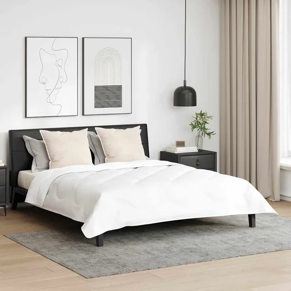 Oreiller avec oreiller 2 pcs Blanc 80 x 80 cm Plume