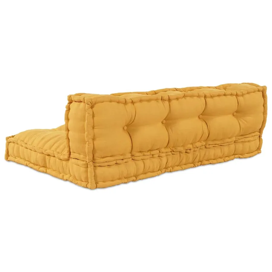 Coussin de canapé sur palette 2 pcs Jaune 120 x 80 x 38 cm - 5