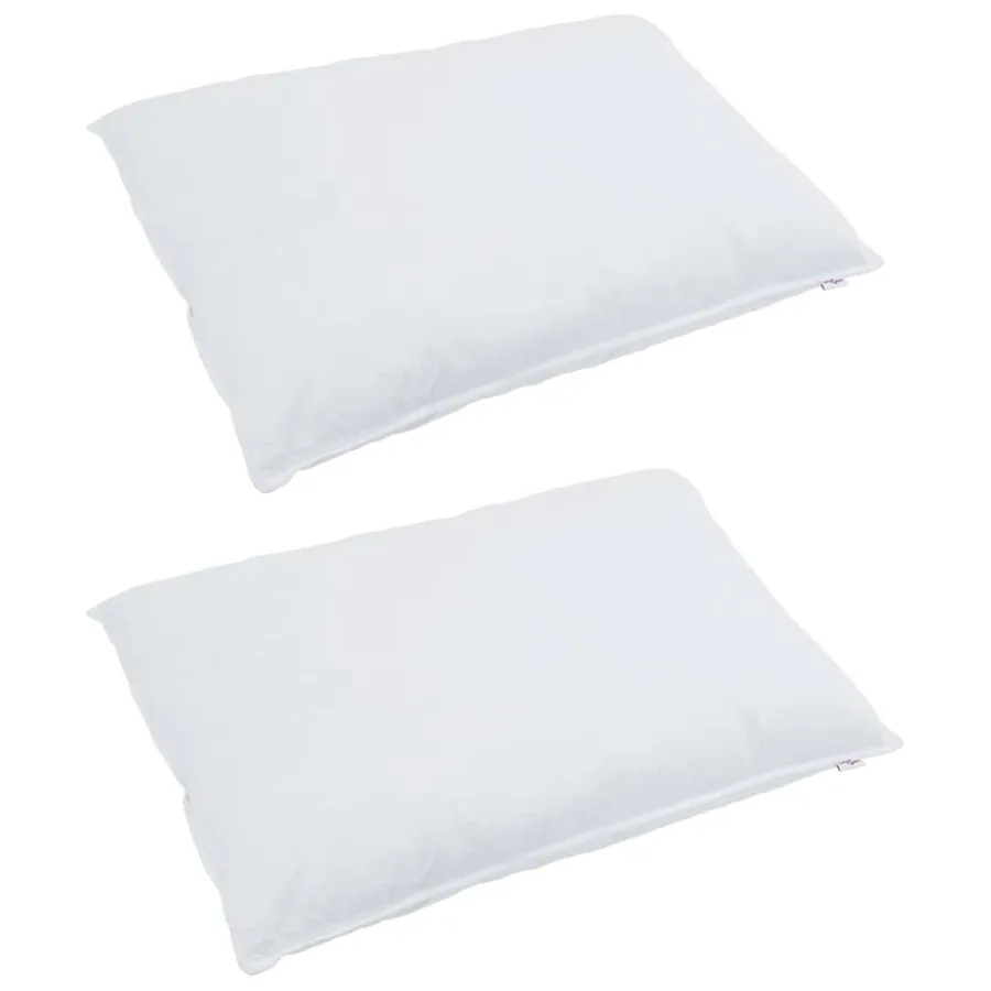 Oreiller avec oreiller 2 pcs Blanc 30 x 50 cm Plume - 3