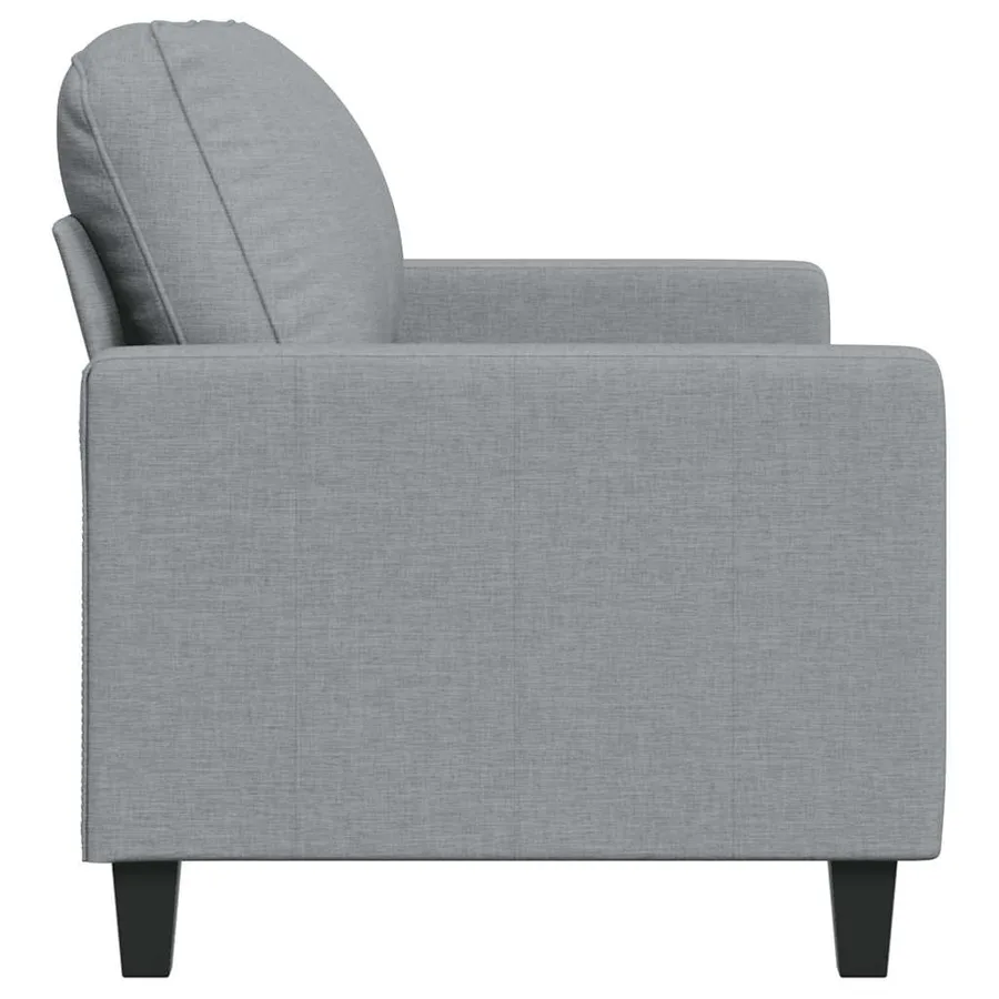 Canapé à 2 places Gris clair 140 cm Tissu - 5