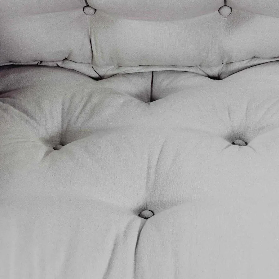 Coussin de canapé sur palette 3 pcs Gris 120 x 80 x 38 cm Tissu - 7