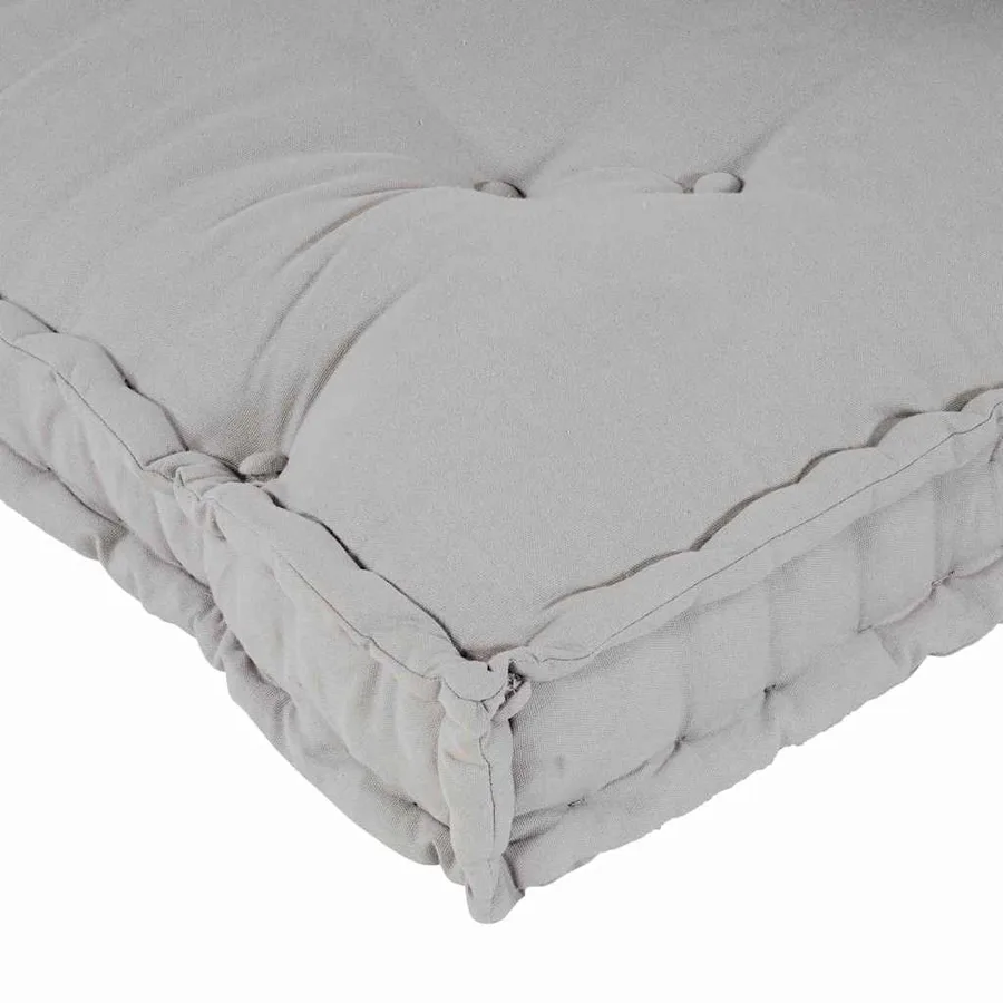 Coussin de canapé sur palette 3 pcs Gris 120 x 80 x 38 cm Tissu - 8