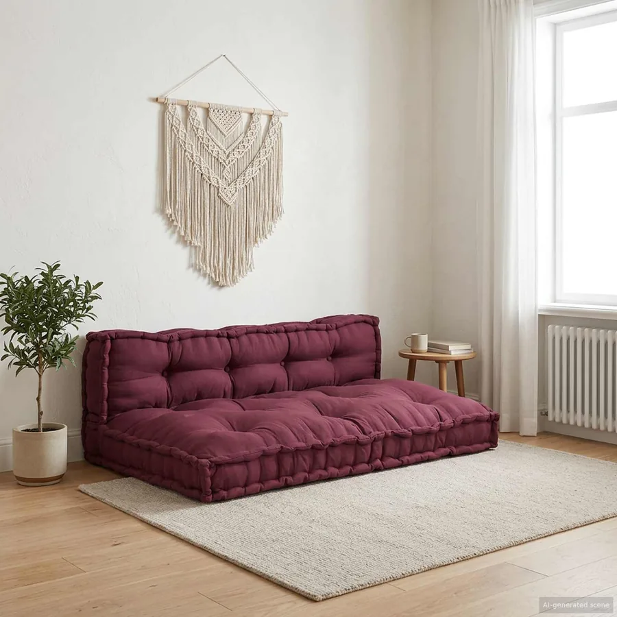 Coussin de canapé sur palette 2 pcs Marron 120 x 80 x 38 cm