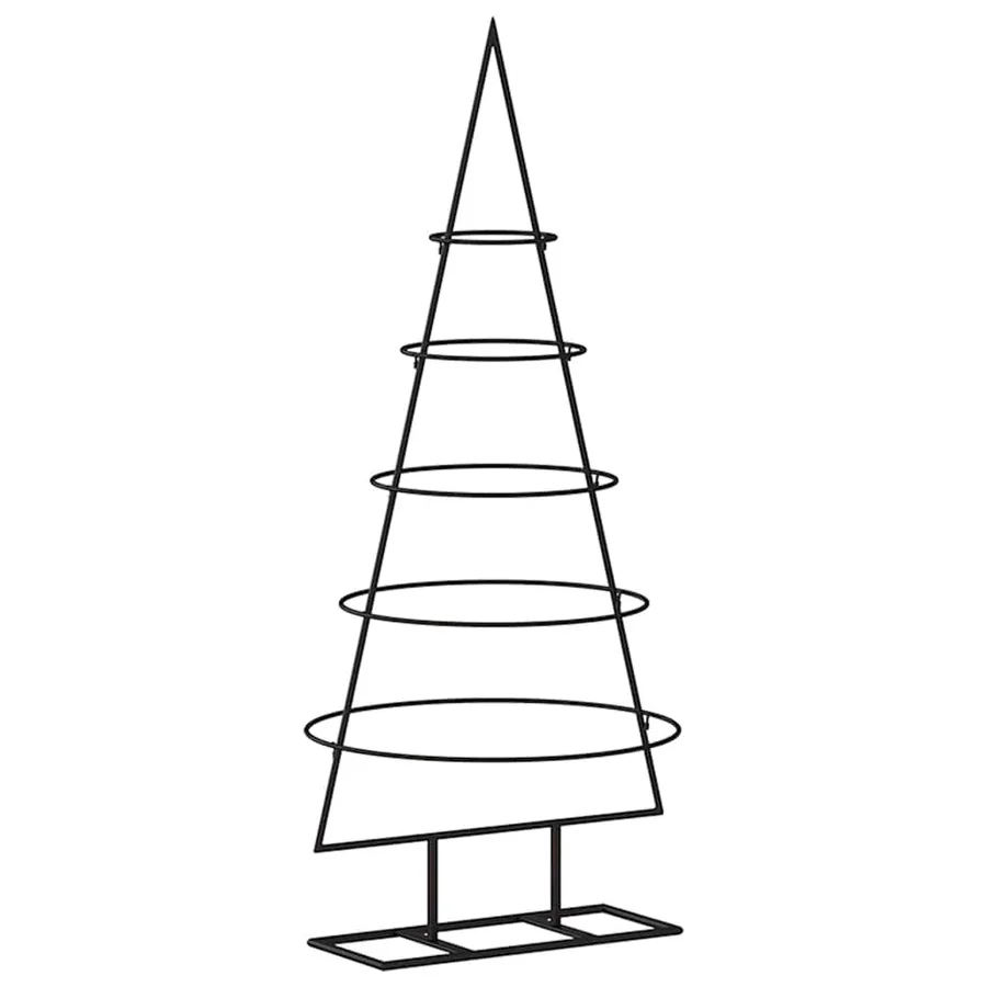 Arbre de Noël en métal pour décoration noir 90 cm - 2
