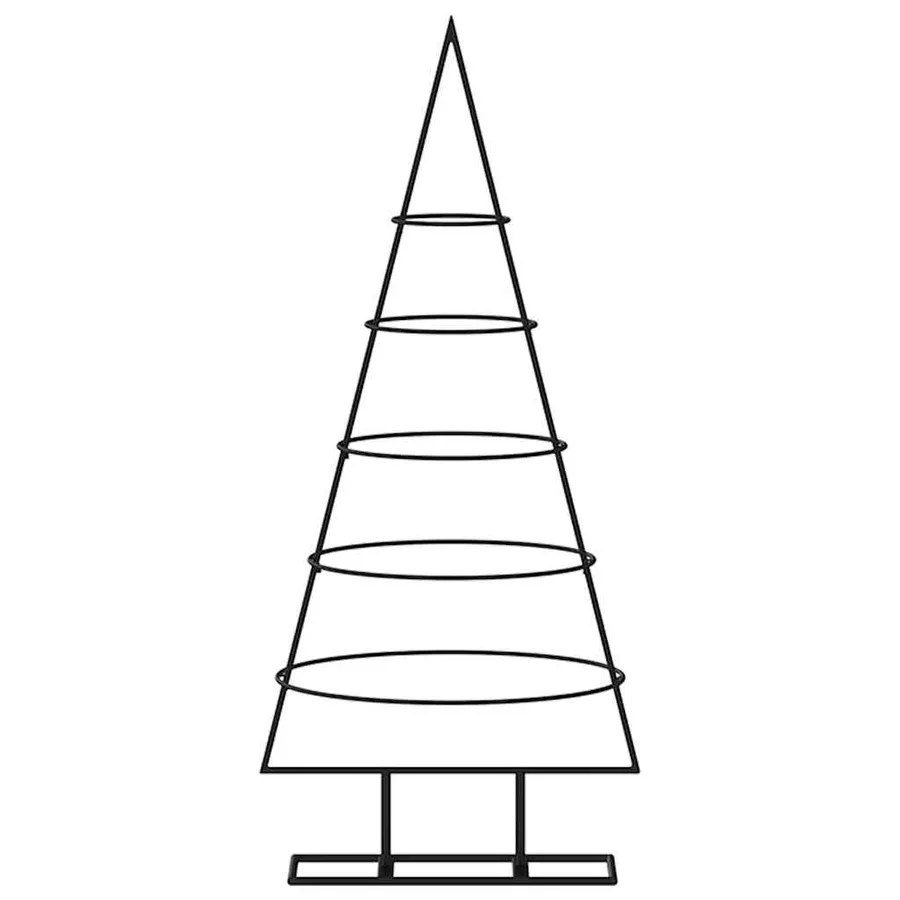 Arbre de Noël en métal pour décoration noir 90 cm - 3