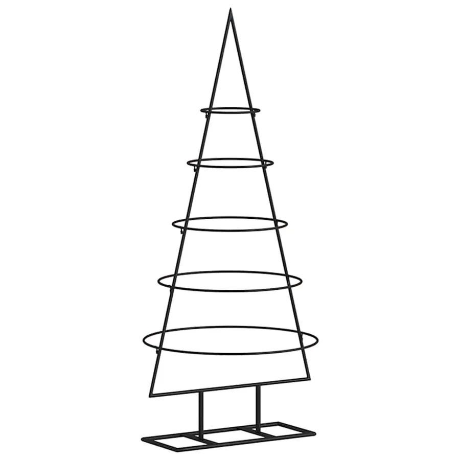 Arbre de Noël en métal pour décoration noir 90 cm - 5