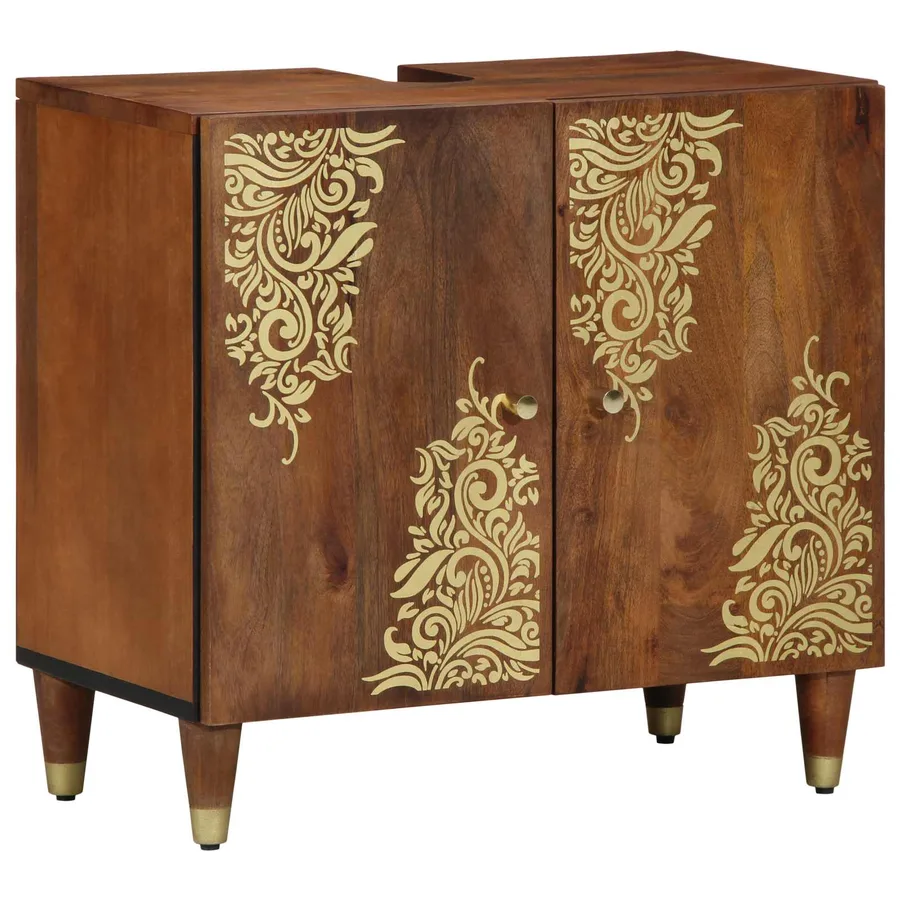Ensemble de Meubles de Salle de Bain 3 pcs Marron miel - 3