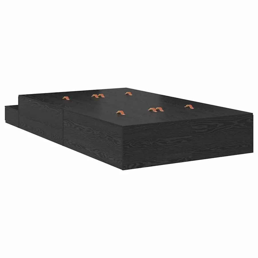 Cadre de lit avec rangement Chêne noir 120 cm Bois d'ingénierie - 10