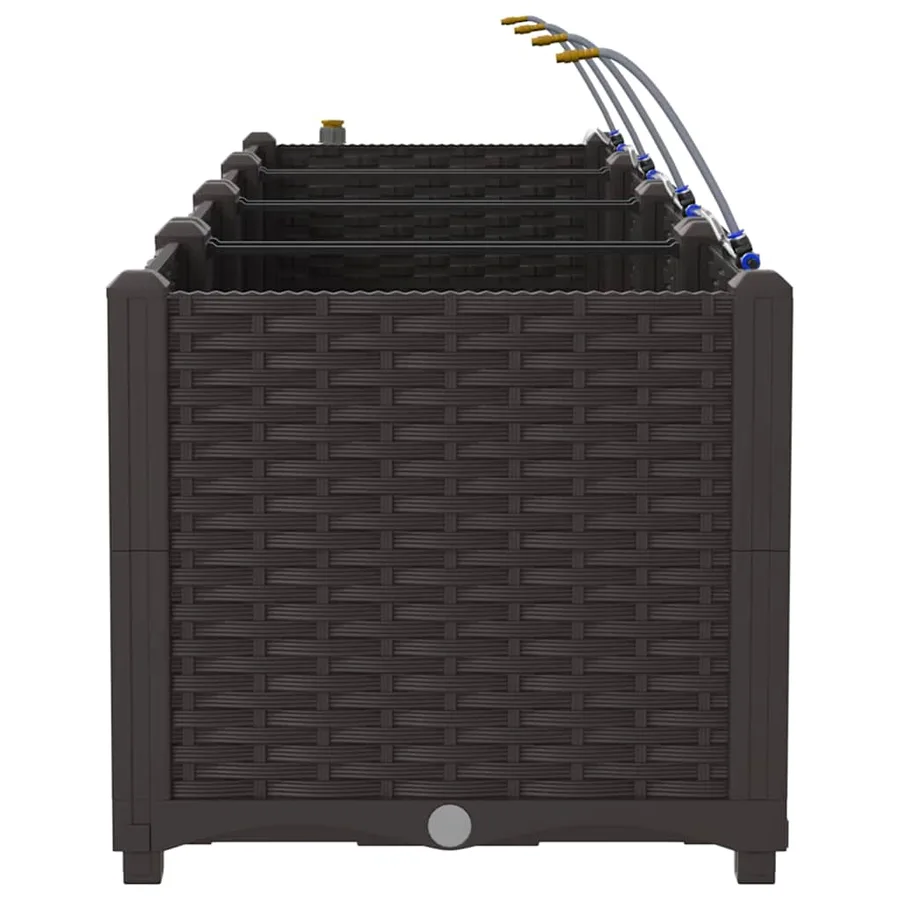 Cache-pot de jardin 3 pc Marron 120 x 40 x 37,5 cm PP - 7