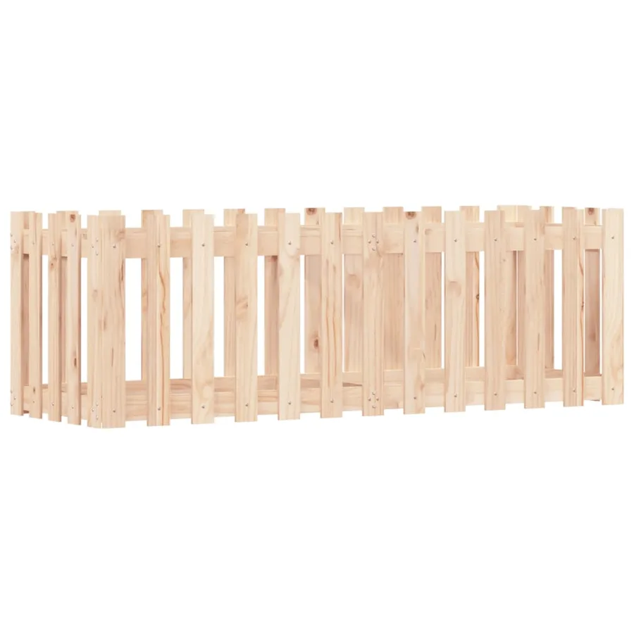 Lit surélevé de jardin design de clôture 150x50x50cm pin massif - 2