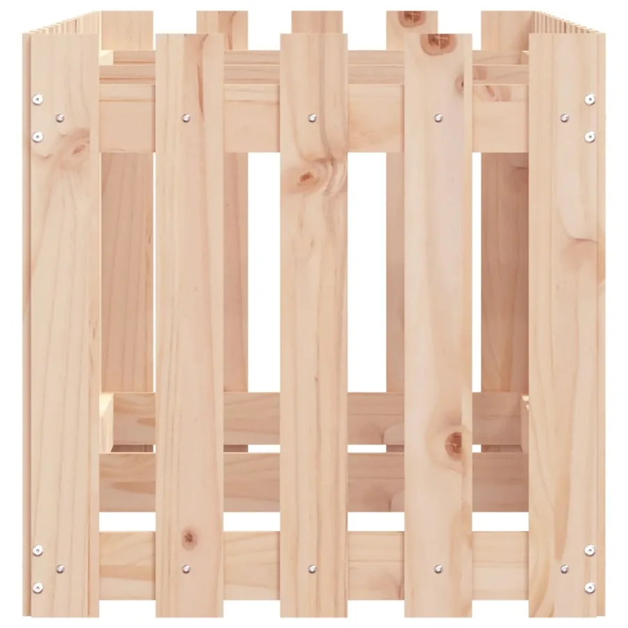 Lit surélevé de jardin design de clôture 150x50x50cm pin massif - 6