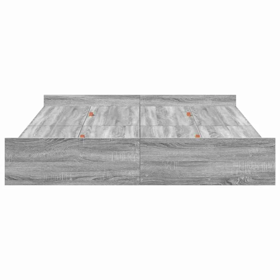Cadre de lit avec rangement Gris Sonoma 135 x 190 cm - 6