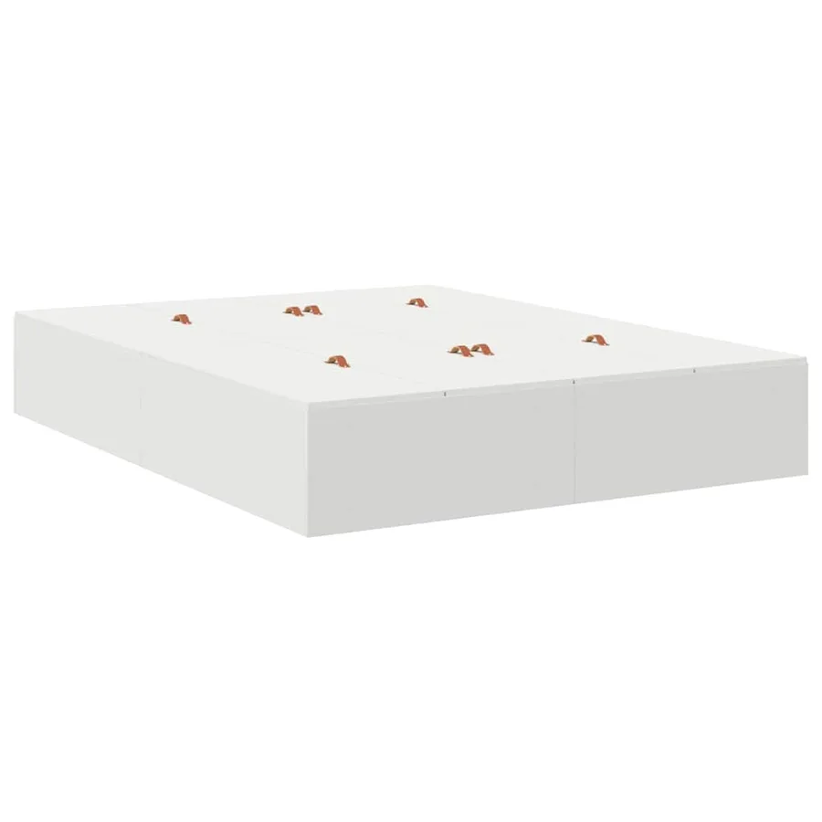Cadre de lit avec rangement Blanc 135 cm Bois d'ingénierie - 7