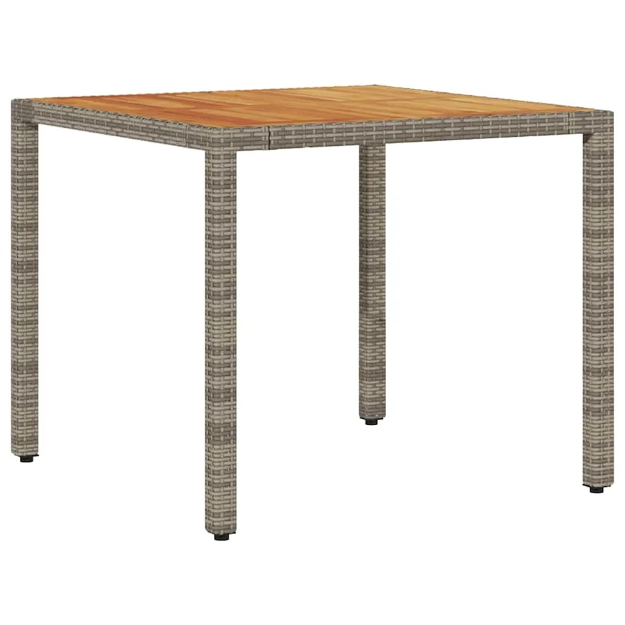 Ensemble de salle à manger pour jardin 5 pcs Gris polyrotin - 5