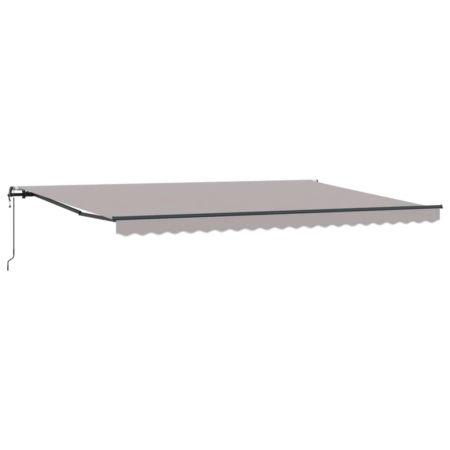 Auvent rétractable Gris clair 500 × 350 cm Tissu et Aluminium - 2