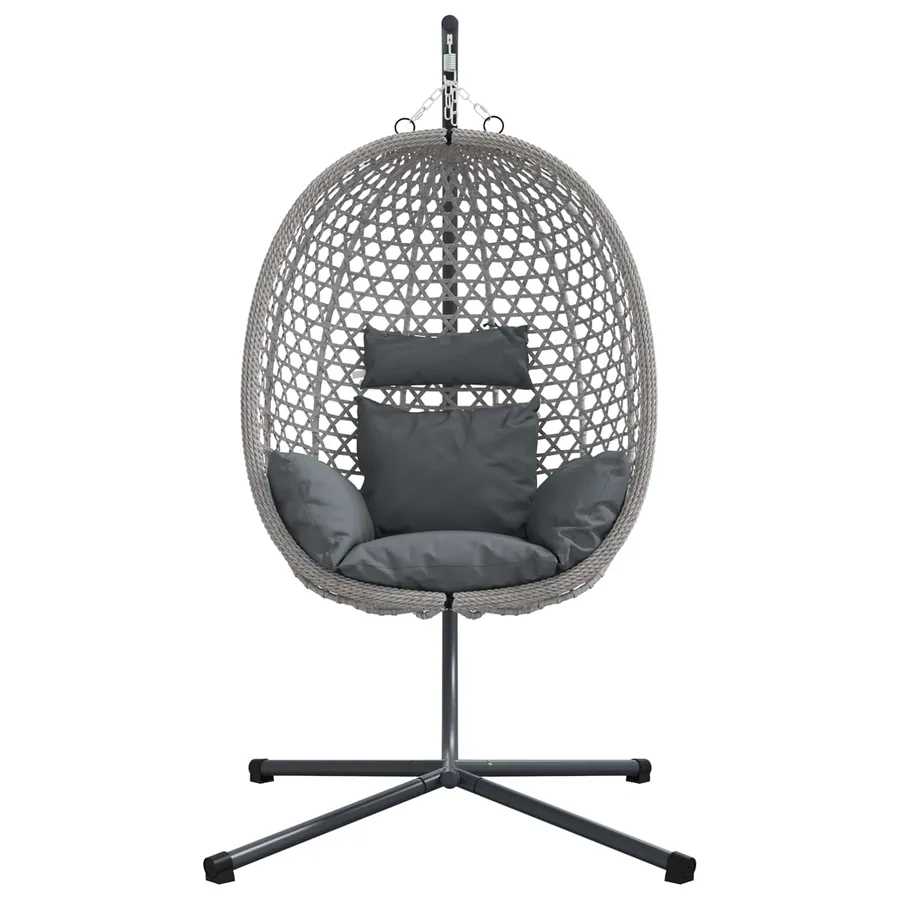 Chaise suspendue anthracite et gris 104 x 100 x 191 cm - 2