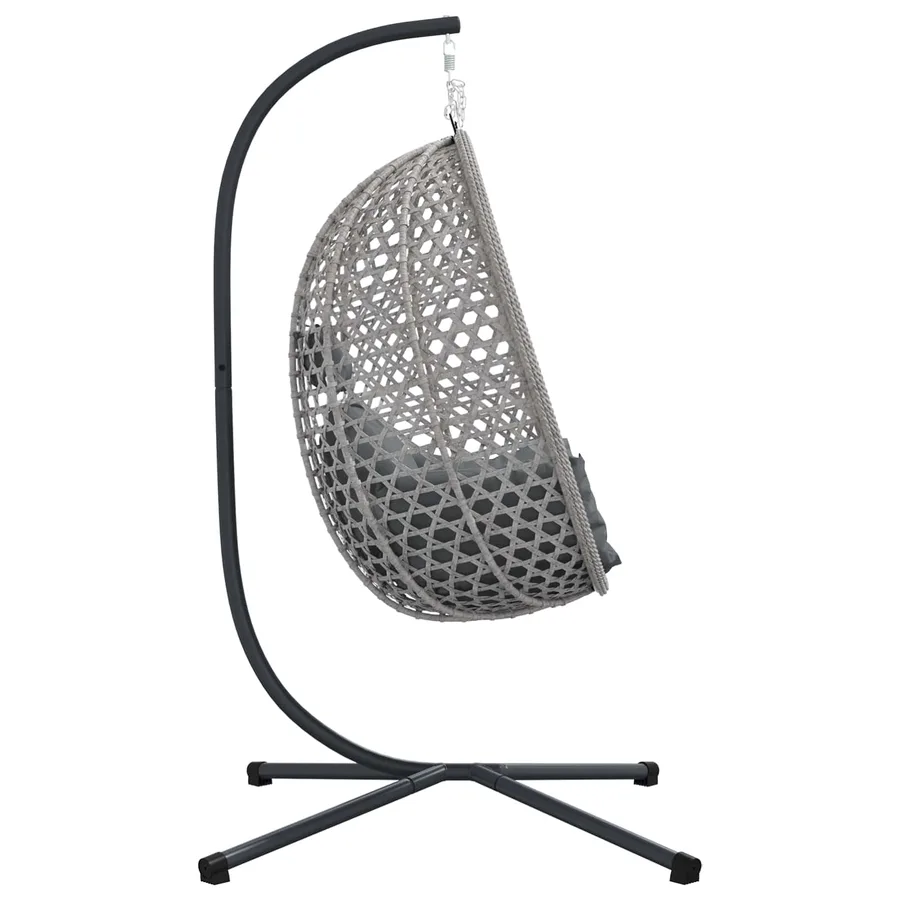 Chaise suspendue anthracite et gris 104 x 100 x 191 cm - 5