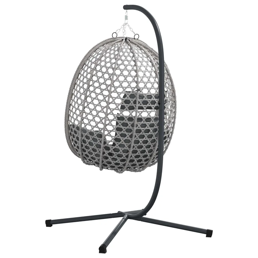 Chaise suspendue anthracite et gris 104 x 100 x 191 cm - 6