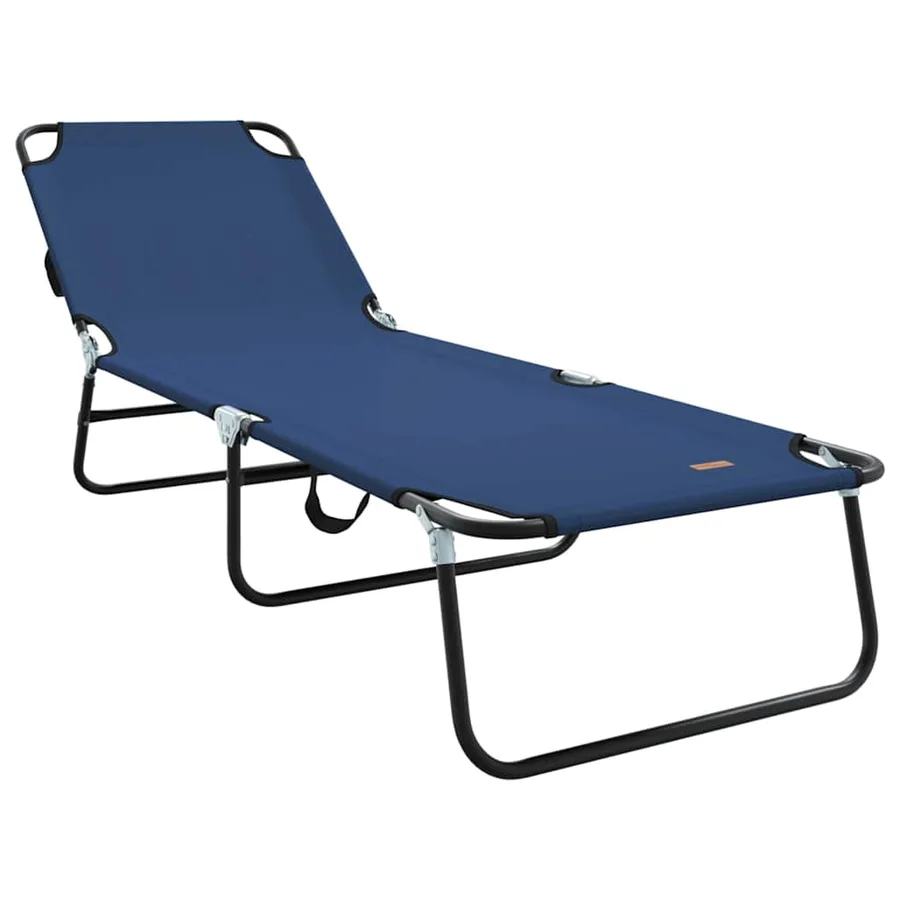 Chaise longue pliante Noir 188 x 57 x 86,5 cm Polyester - 13
