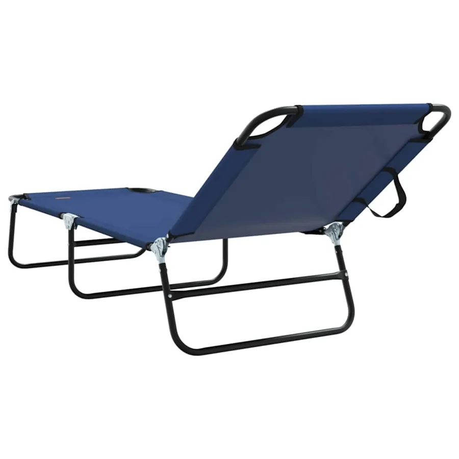 Chaise longue pliante Noir 188 x 57 x 86,5 cm Polyester - 17