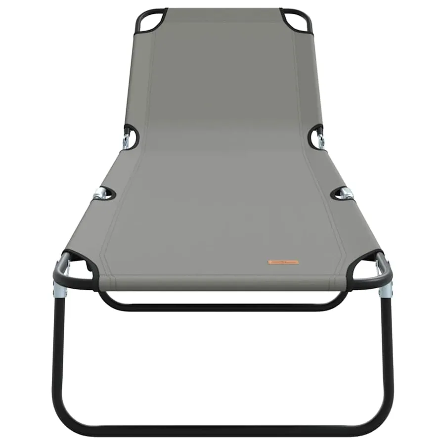 Chaise longue pliante Noir 188 x 57 x 86,5 cm Polyester - 27