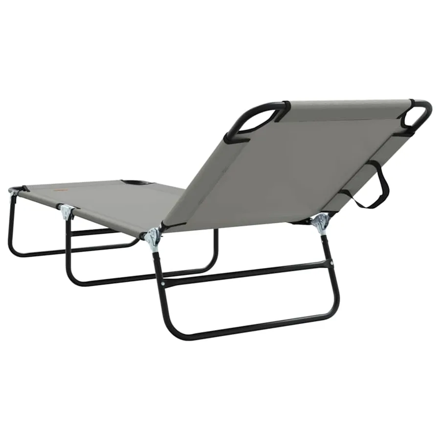Chaise longue pliante Noir 188 x 57 x 86,5 cm Polyester - 29