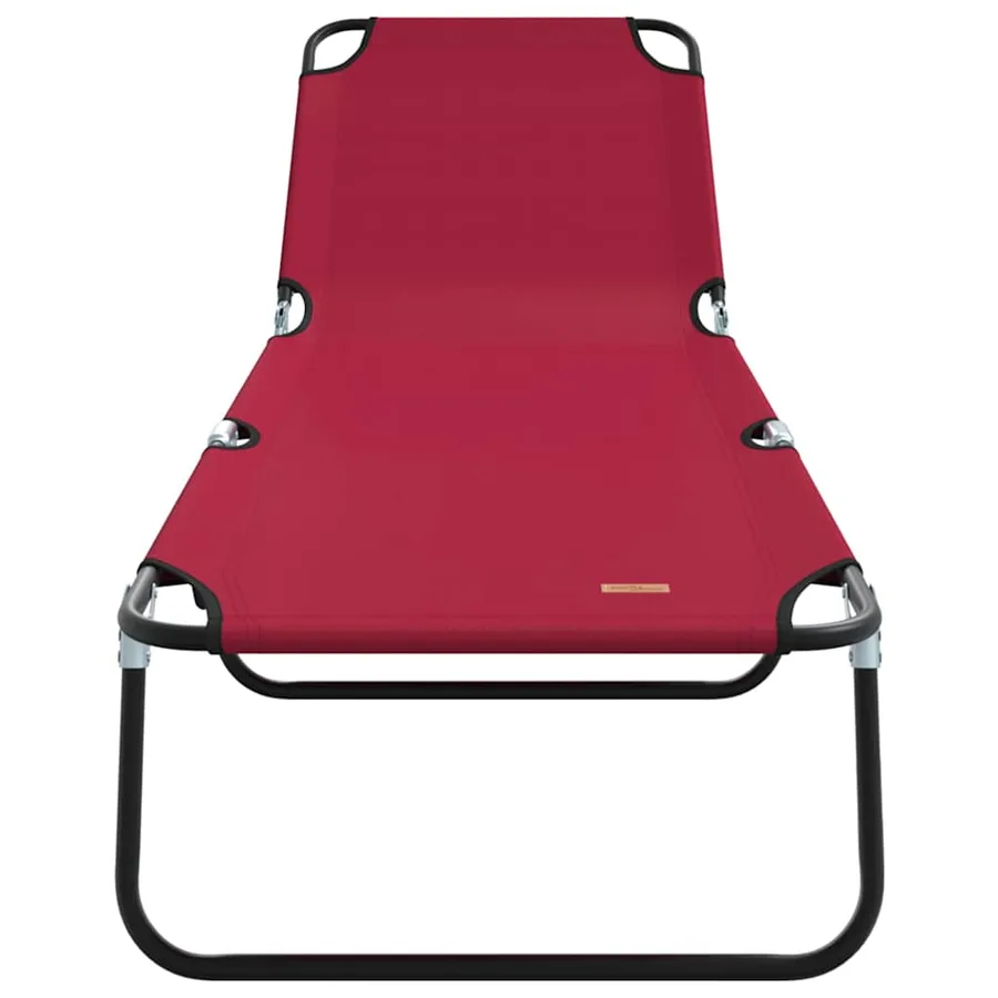 Chaise longue pliante Noir 188 x 57 x 86,5 cm Polyester - 38