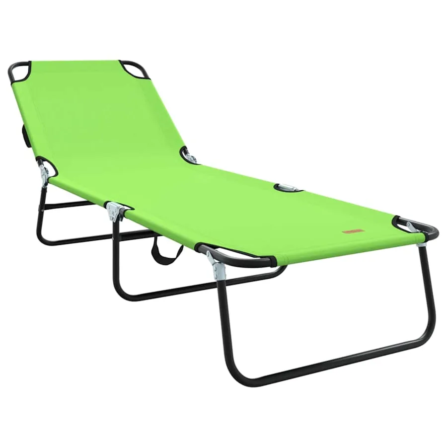 Chaise longue pliante Noir 188 x 57 x 86,5 cm Polyester - 61