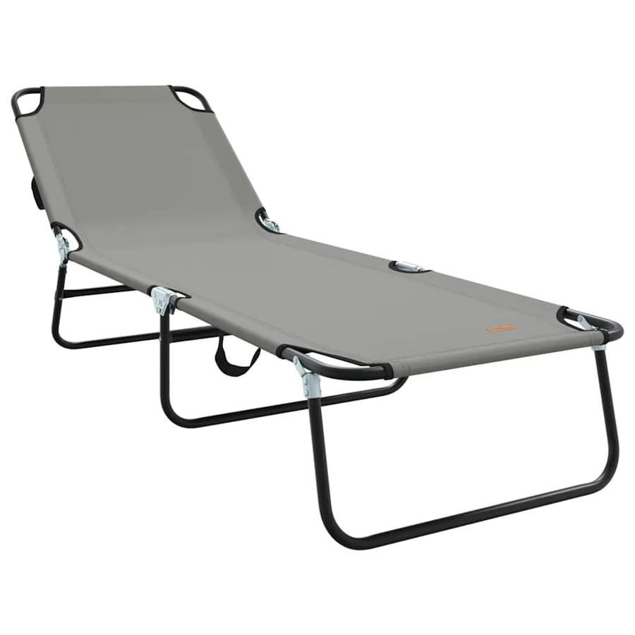 Chaise longue pliante Noir 188 x 57 x 86,5 cm Polyester - 82