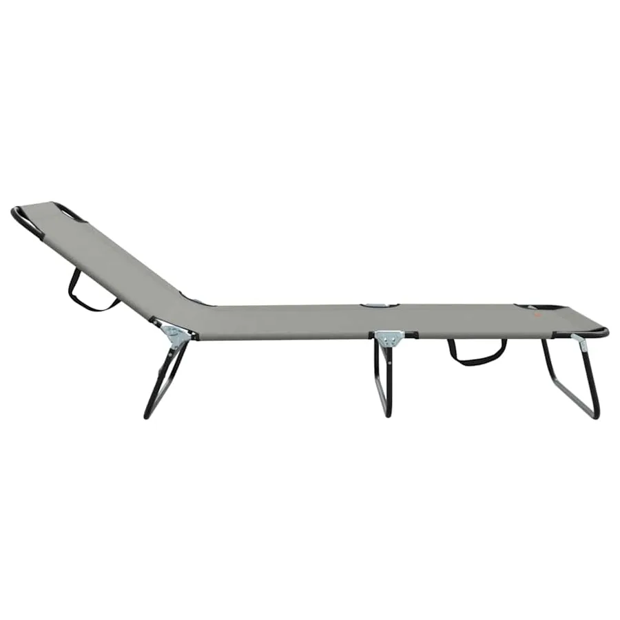 Chaise longue pliante Noir 188 x 57 x 86,5 cm Polyester - 85