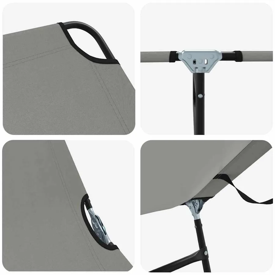 Chaise longue pliante Noir 188 x 57 x 86,5 cm Polyester - 87