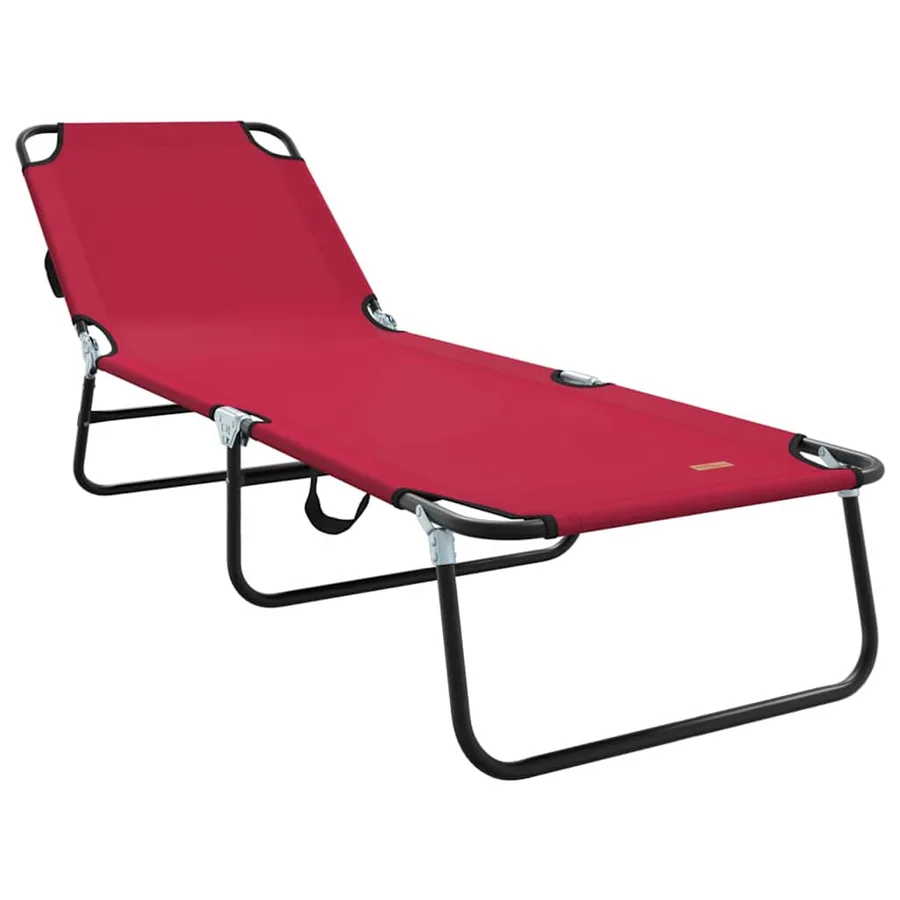 Chaise longue pliante Noir 188 x 57 x 86,5 cm Polyester - 95
