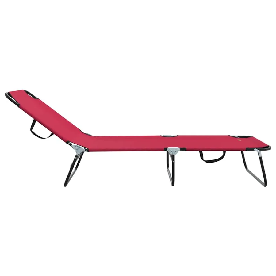 Chaise longue pliante Noir 188 x 57 x 86,5 cm Polyester - 97