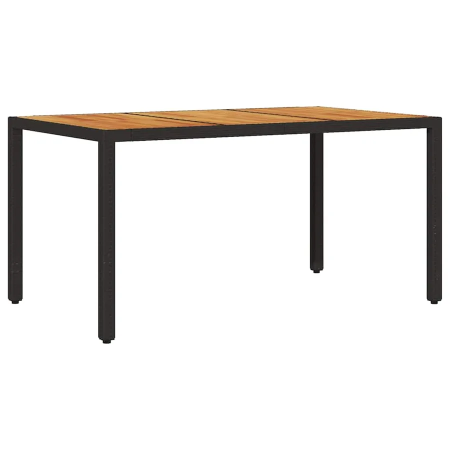 Ensemble de salle à manger pour jardin 7 pcs Noir polyrotin - 5