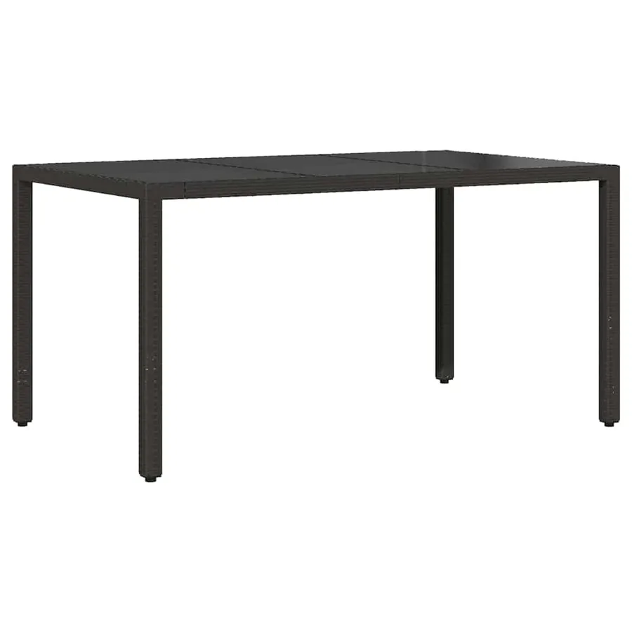 Ensemble de salle à manger pour jardin 5 pcs Noir polyrotin - 5