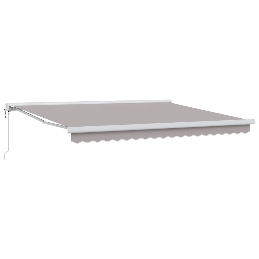 Auvent rétractable Gris clair 400 × 300 cm Tissu et Métal