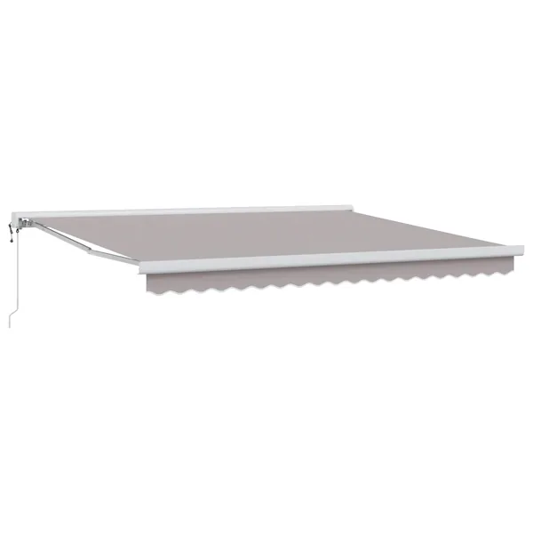 Auvent rétractable Gris clair 400 × 300 cm Tissu et Métal