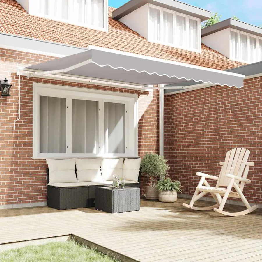 Auvent rétractable Gris clair 350 x 250 cm - 3
