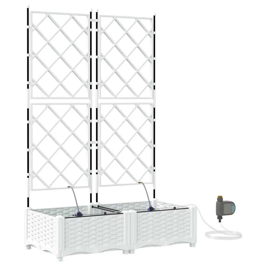 Cache-pot de jardin 2 pc Blanc 80 x 40 x 126 cm PP - 2