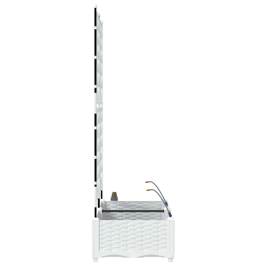 Cache-pot de jardin 2 pc Blanc 80 x 40 x 126 cm PP - 7