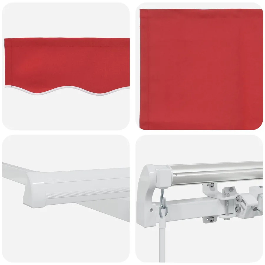 Auvent rétractable Rouge 300 x 250 x 165 cm - 4
