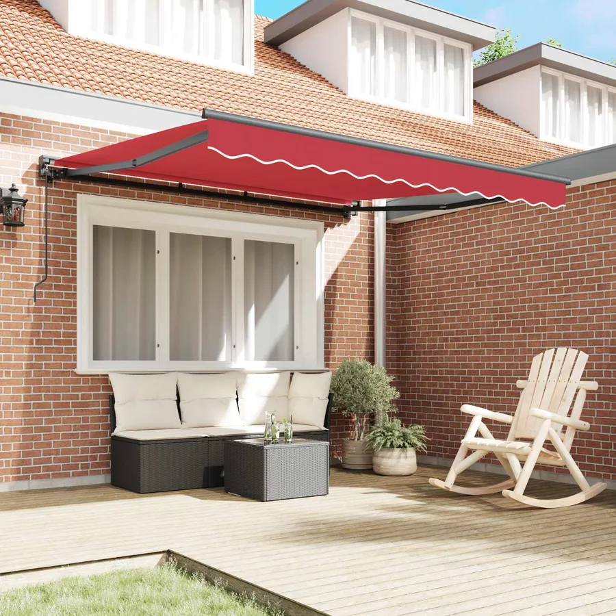 Cadre d'auvent Rouge 300 x 250 cm Polyester avec revêtement PU - 3
